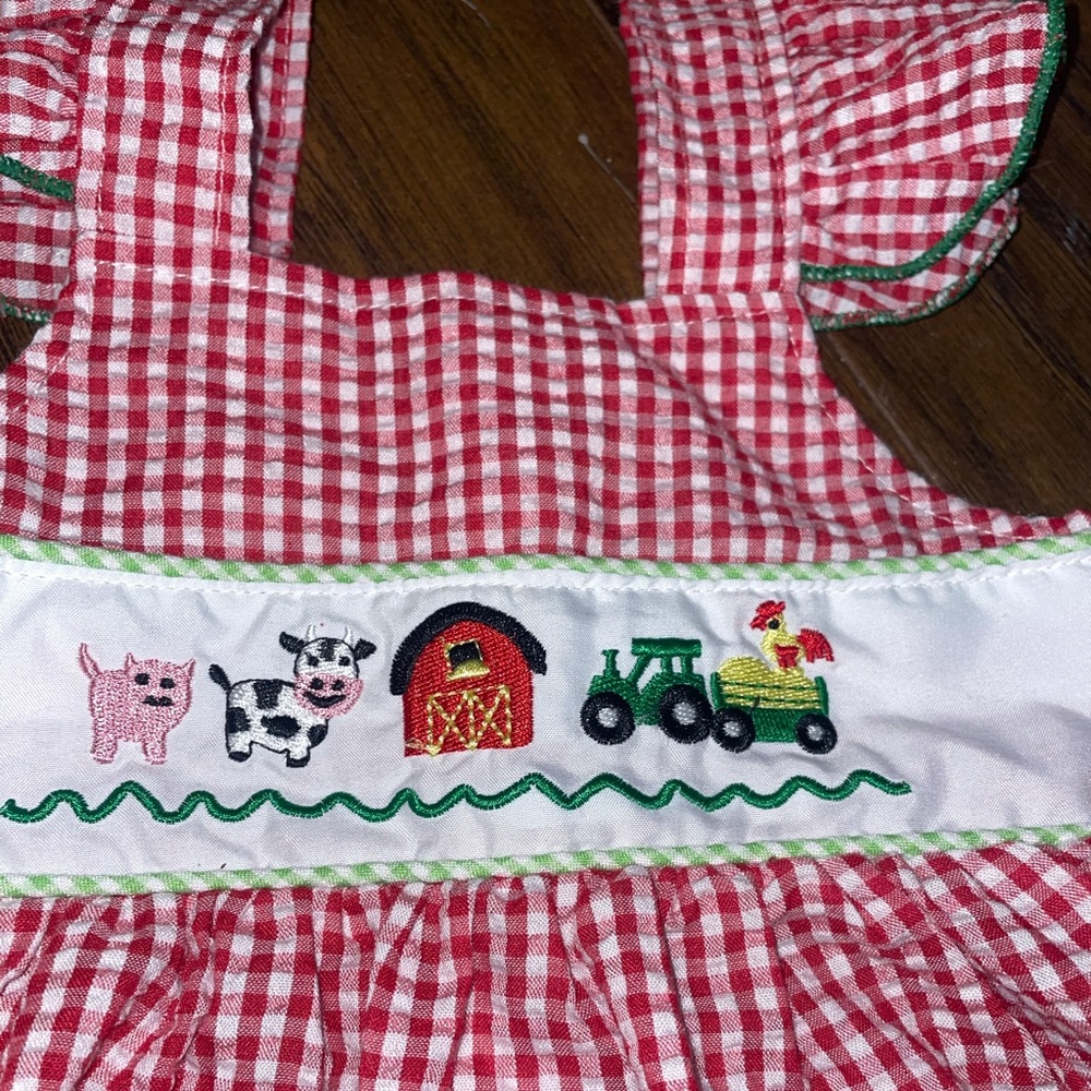 Girls farm ruffle sleeve short set